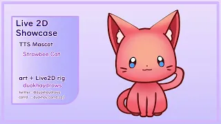 Live2D TTS Mascot/Pet - Strawbee cat Showcase by duokhay