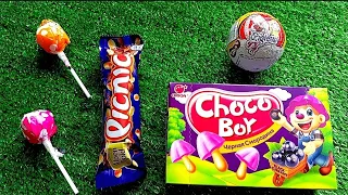 New Unpacking Lollipops and Chocolate Picnic, Choco Boy blackcurrant / Satisfying video.