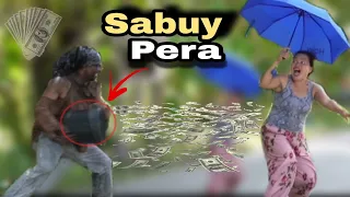 TAONG GRASA NAG SABUY NG PERA "PUBLIC PRANK" | Akala nila tubig