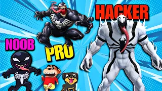 SHINCHAN and CHOP UPGRADING VENOM TO ANTIVENOM |NOOB VS PRO VS HACKER IN TENTACLE HIT|IamBolt Gaming