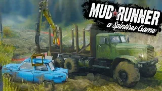 CRUSHING CARS WITH A CRANE! - SpinTires MudRunner