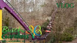 Apollo's Chariot, DarKoaster, and Mardi Gras! Busch Gardens Williamsburg January 2024 Vlog