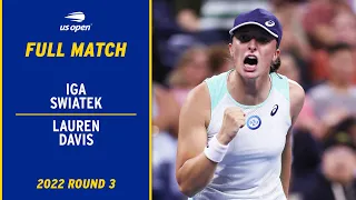 Iga Swiatek vs. Lauren Davis Full Match | 2022 US Open Round 3