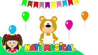 El Osito Cocinero 🐻🥐🧁 Video Educativo - Cuento Infantil Corto 📚 Nati Musical ⭐