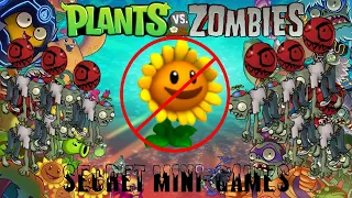 Возможно ли пройти все СЕКРЕТНЫЕ мини-игры в "Plants VS Zombies", без подсолнухов?  (НЕ RYTP версия)