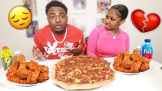 IT'S OVER... 💔 PIZZA & HOT WINGS MUKBANG (2023 NEW YEAR RESOLUTION)