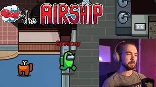 Jacksepticeye first impostor round on the NEW Among Us map - Airship Ft: Sykkuno, Courage, Valkyrae