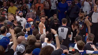 Trae Young Can't Help But Laugh While Knicks Crowd Chants "F*CK Trae Young"