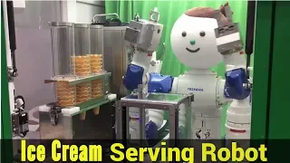 A cute Robot will make you a perfect Ice Cream Cone