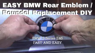 How To Replace A BMW Trunk Emblem Roundel On A BMW 3 Series Quick And Easy Installation