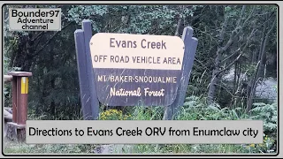 directions to Evans Creek, Aug 2023