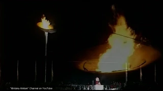 [HD] Flying Flame 1992 Albertville Olympics Opening Ceremony,Lighting the Olympic cauldron アルベールビル聖火