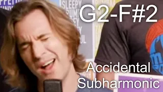 [Clip] Geoff Castellucci's Accidental G2-F#2 Subharmonic