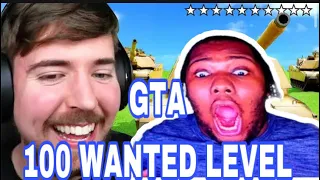 GTA Wanted Level 100! BEAST GAMING  REACTION