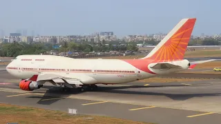 Air India B747 last ever departure from Mumbai CSMIA - Don’t miss the ending