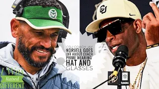CSU Coach Jay Norvell GOES OFF On Coach Prime Wearing Glasses “IM RAISED DIFFERENT”🤯