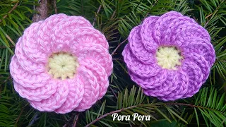 Crochet Flower I Crochet 12 Petals  Flower I Crochet 3D Flower
