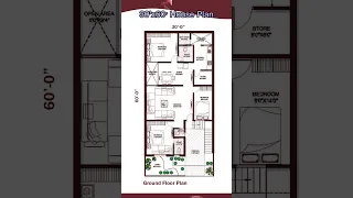 30’× 60’ house plan, 30 by 60 home plan, 30*60 house plan, 3BHK & parking #floorplan  #housedesign