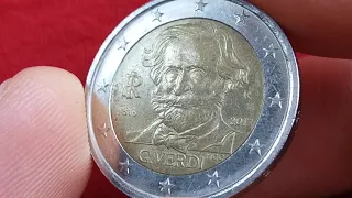 2 euro Italy "RI" collectible coin: 1813-2013 G.VERDI