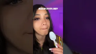 MEXICAN CANDY IN A SPOON #asmr #mukbang #candyeating #sassysoundsasmr