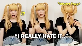 Eunchae's reaction to a fan *making joke* about her hair..