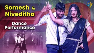 "Vaana Vaana" Song by Somesh & Niveditha - Beautiful Dance Performance|Sridevi Drama Company|Sudheer