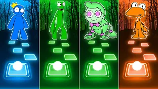 Rainbow Friends vs Green vs Baby Long Legs vs Orange | Tiles Hop EDM Rush