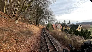 Driver's Eye View - Rügen narrow-gauge railway (German: Rügensche Bäderbahn) or "Rasender Roland"