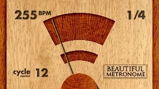 255 BPM 1/4 Wood Metronome HD