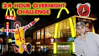 (GONE RIGHT) 24 HOUR OVERNIGHT CHALLENGE IN WORLD'S BIGGEST MCDONALDS!|ARCADE JACKPOT?!