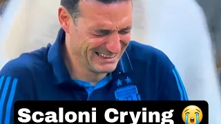 Lionel scaloni crying after Argentina Winning The World Cup Final