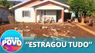 “Sair pra onde?”, indaga morador em meio aos destroços das enchentes no Rio Grande do Sul
