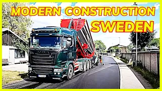 SWEDEN - MODERN ROAD Asphalt Construction PEAB + VÖGELE SUPER! @MasterWorkers