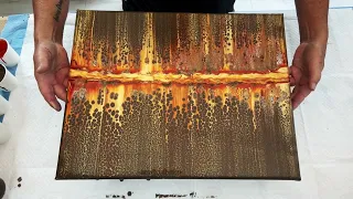 Amazing Chocolate Cells  Acrylic Pour Painting, Flow Art, Fluid Art Technique, Swiping