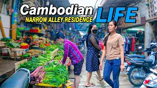 YOU NEVER SEEN BEFORE | EXTREMELY WALK at Narrow Alley Residence In Phnom Penh | 4K UHD