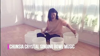 천시아 크리스탈 싱잉볼 음악연주 (Chunsia Crystal Singing bowl music)