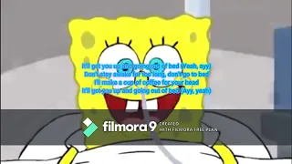 Powfu Death Bed (Lyrics Video) SpongeBob Death