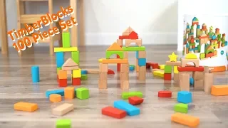 TimberBlocks - 100 Piece Wooden Block Set