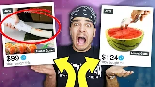 Buying EXTREMELY WEIRD Cooking Gadgets from WISH.COM! (BUY BUY BUY CHALLENGE)