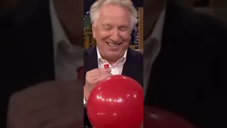 Alan Rickman and Jimmy Fallon talk HARRY POTTER While Sucking on HELIUM BALLOONS #harrypotter