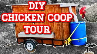 EGG MOBILE CHICKEN COOP TOUR WITH DESIGN PLANS