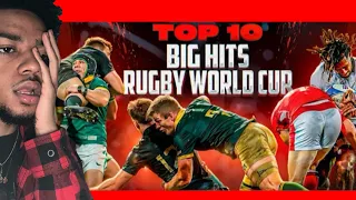 Brutal Hits From Rugby World Cup 2023 Top 10 & BONUS HITS | REACTION