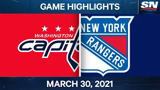 NHL Game Highlights | Capitals vs. Rangers - Mar. 30, 2021