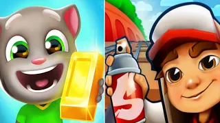 SUBWAY SURFERS VS TALKING TOM - MOBILE GAMEPLAY #8