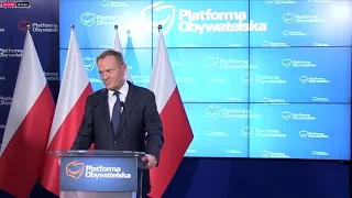 Konferencja prasowa Donalda Tuska