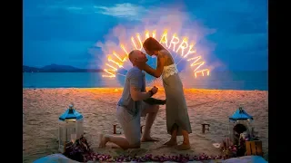 Phuket Weddings & Events Planner - BESPOKE EXPERIENCES - Amazing Fire Show Proposal On The Beach