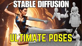 Stable Diffusion - Great Poses for Image Prompts - Easy to Edit