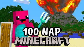 100 NAP A VULKÁN SZIGETEN A MINECRAFTBAN!