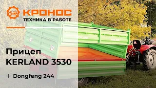 Обзор: Мини-трактор Dongfeng 244 с прицепом Kerland 3530 в работе