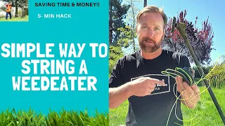 HOW TO STRING YOUR WEED EATER THE SIMPLE WAY - TROY BILT, WEED WHACKER, WEED TRIMMER